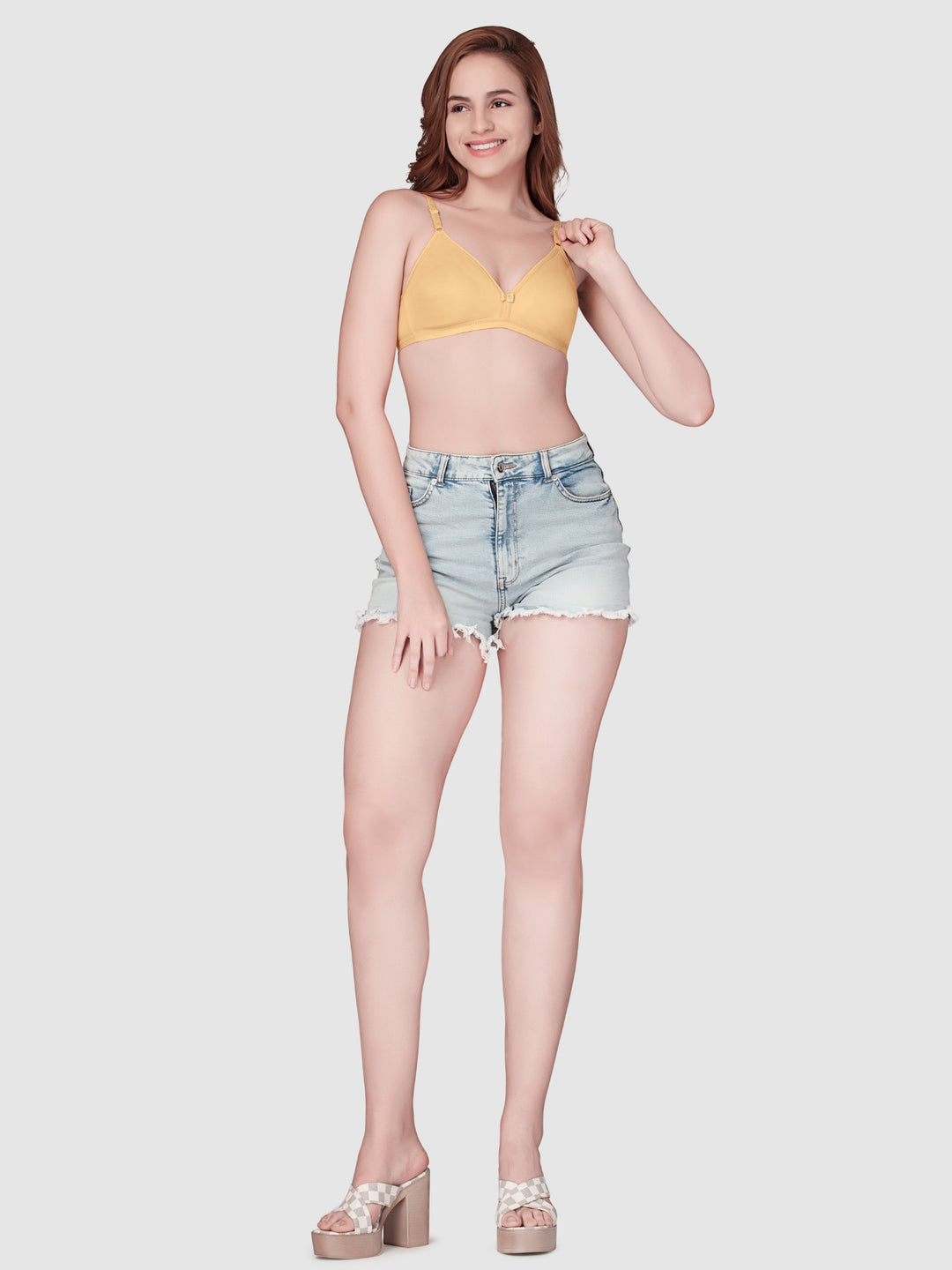 Daisy Dee Skin and White Non Padded Non Wired Full Coverage Bra Pack of 2 - NADR-Skin/White