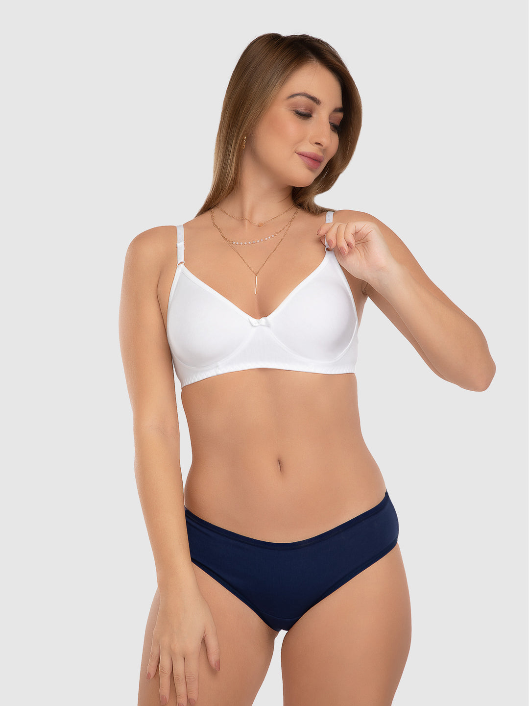 Daisy Dee White and Black Non Padded Non-Wired Full Coverage Bra Pack of 2 - NSTRD-White/Black
