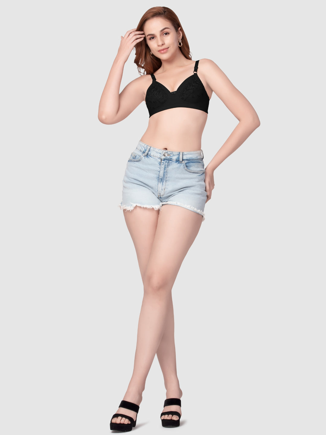 Daisy Dee Black and White Non Padded Non-Wired Full Coverage Bra Pack of 2 - NCHRESMA-Black/White