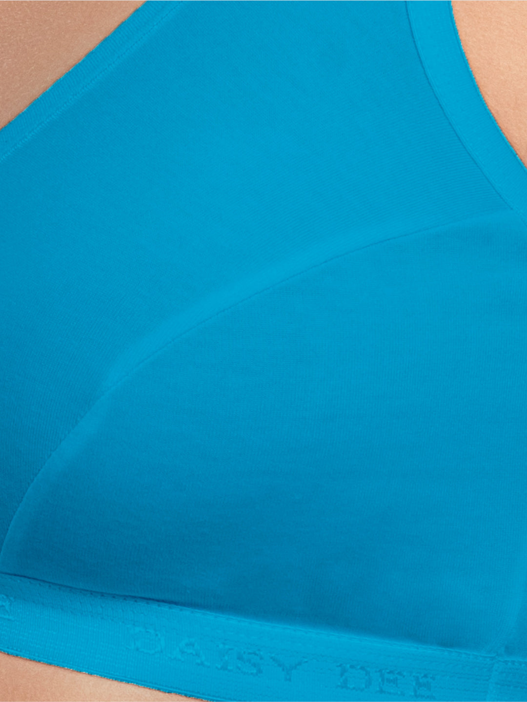 Daisy Dee White and T.Blue Non Padded Wirefree Full Coverage Sports Bra Pack of 2 - NLRA-WHITE/T.BLUE