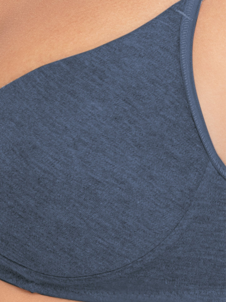 Daisy Dee Denim Blue and Red Padded Non-Wired Full Coverage Bra Pack of 2 - NJZZ-D.BLUE/RED