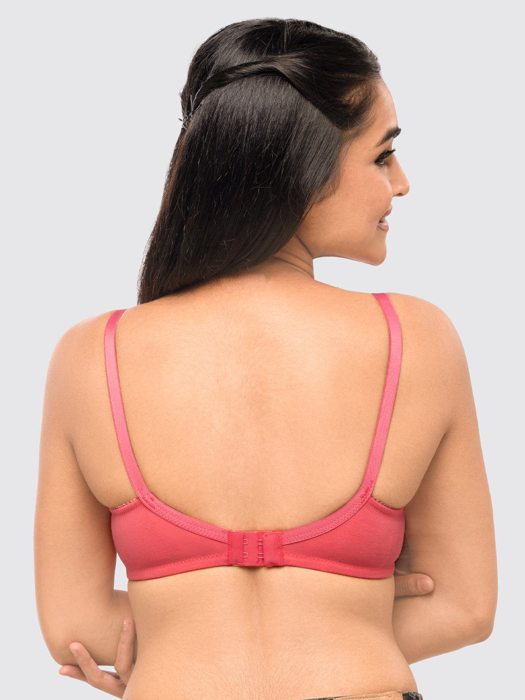 Lovable Coral Pink Non Padded Non Wired Full Coverage Bra Contours-C Pink