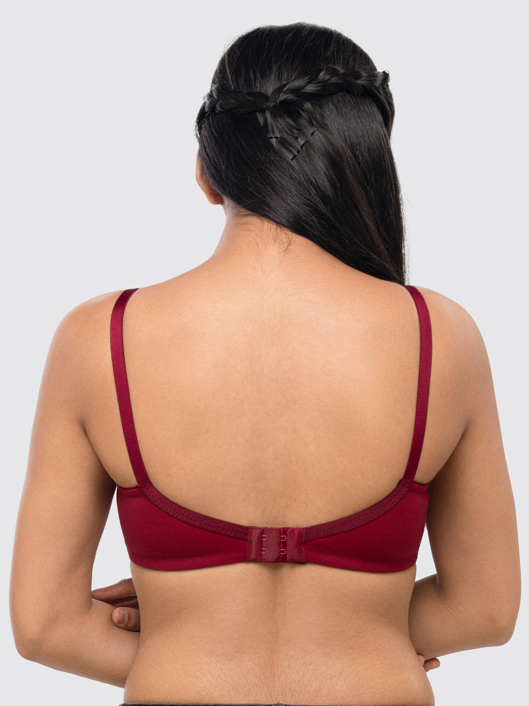 Lovable Dark Maroon Non Padded Non Wired Full Coverage Bra Contours-D Maroon