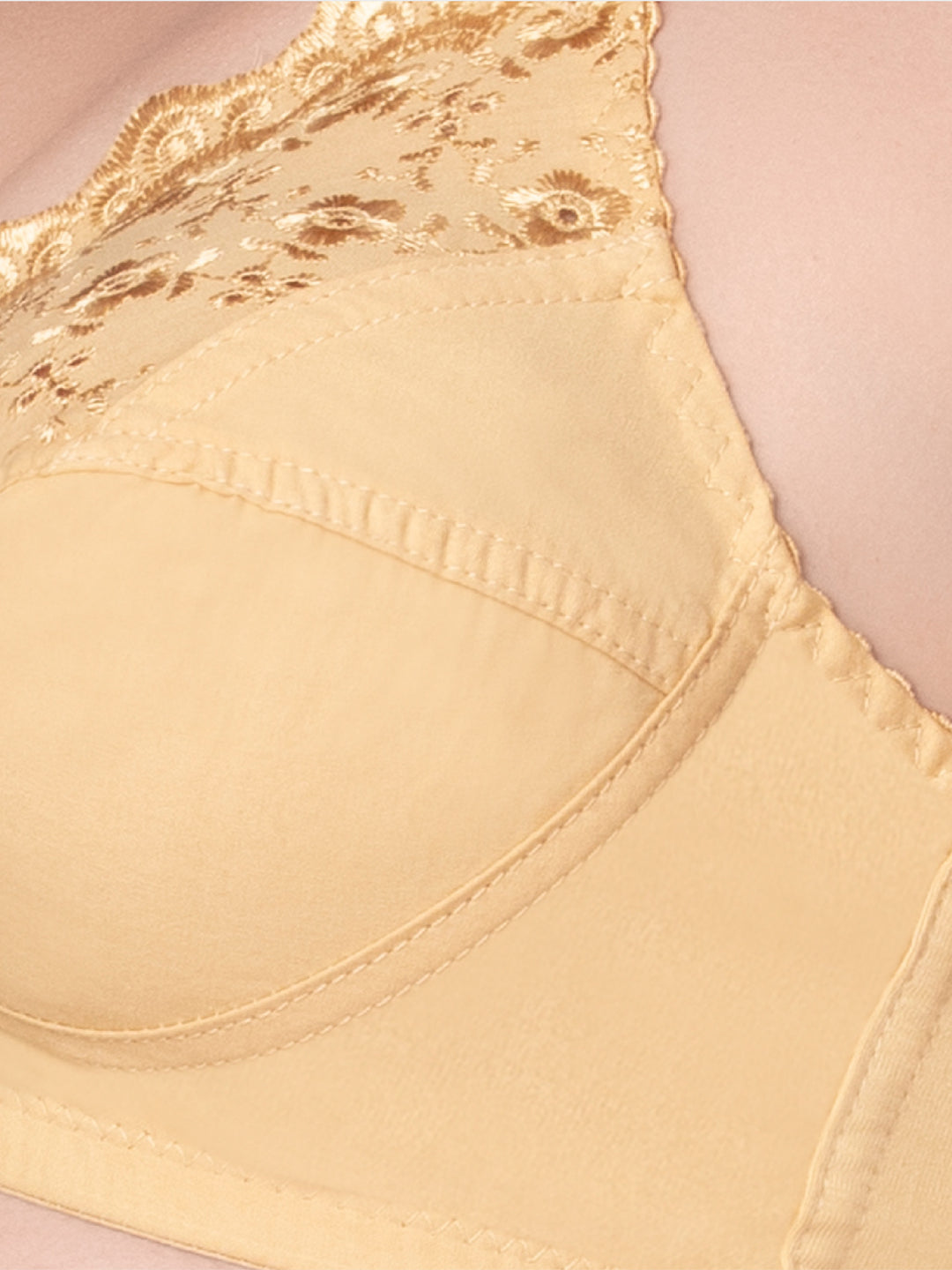 Daisy Dee White and Skin Non Padded Non-Wired Full Coverage Bra Pack of 2 - NGLREA-White/Skin