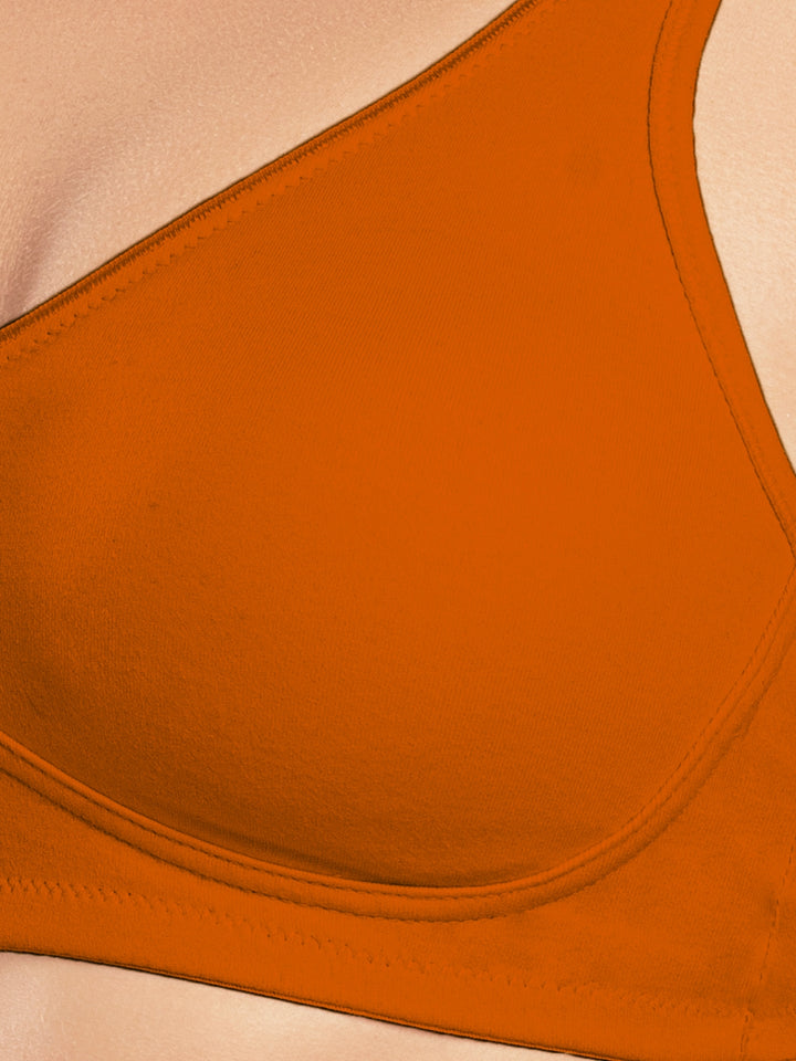 Daisy Dee Sunset Yellow and Skin Non Padded Non-Wired Full Coverage T-Shirt Bra Pack of 2 - NDLGHT-S.Yellow/Skin