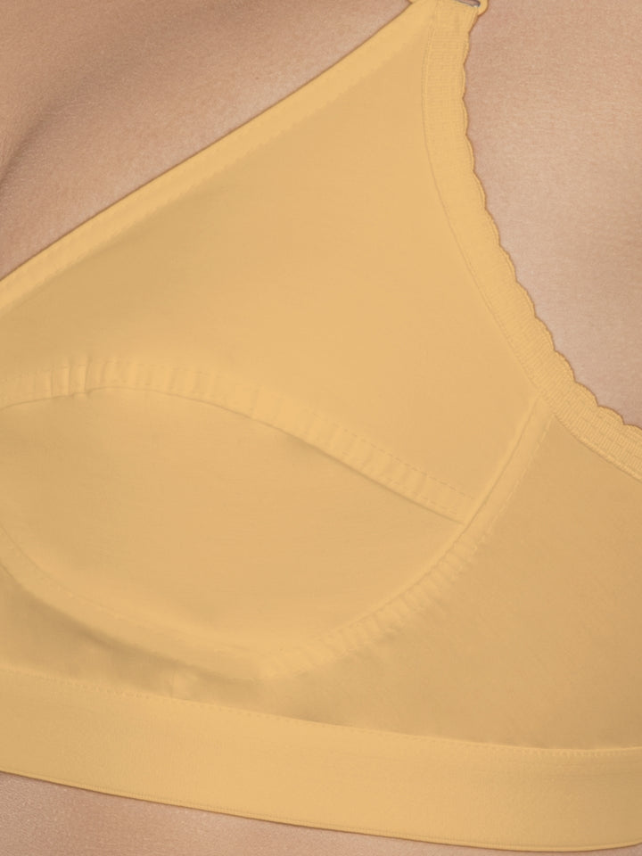 Daisy Dee Skin and White Non Padded Non Wired Full Coverage Bra Pack of 2 - NACNT-Skin/White