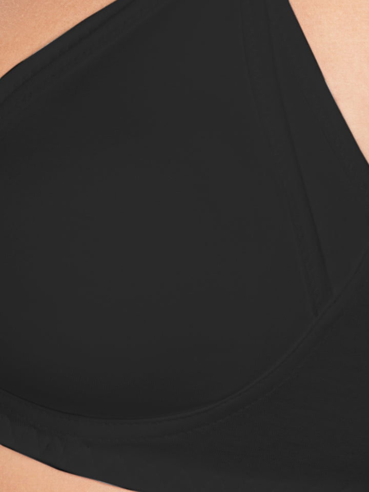 Daisy Dee Black and White Non Padded Full Coverage Maternity Bra Pack of 2 - NMDNA-Black/White