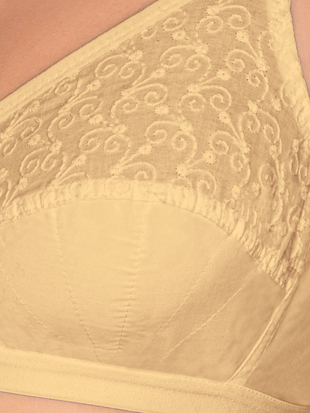 Daisy Dee White and Skin Non Padded Non-Wired Full Coverage Bra Pack of 2 - NILIGNCE-White/Skin