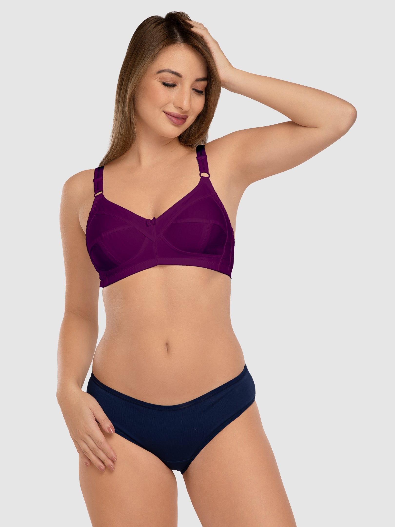 Daisy Dee Wine Non Padded Non Wired Full Coverage Bra - NSHPU-Wine