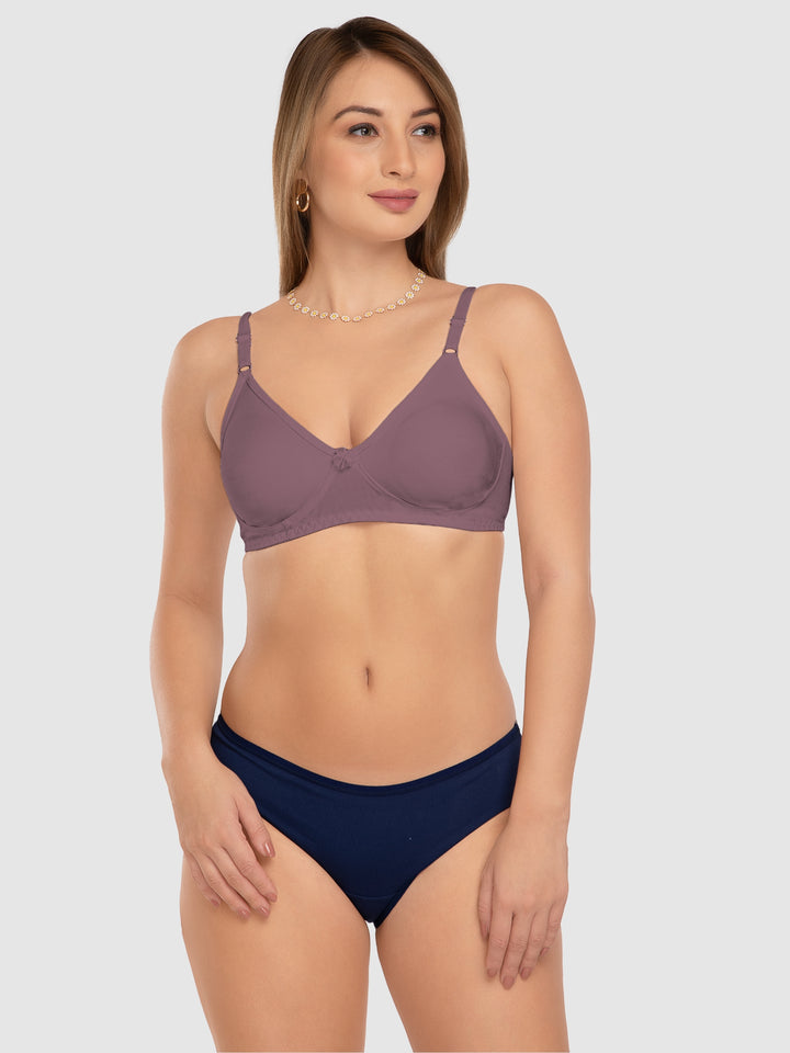 Daisy Dee Multicolor Non Padded Wirefree Full Coverage T-Shirt Bra Pack of 3 - LABELLA_3PK_BERRY/WHITE/BLACK