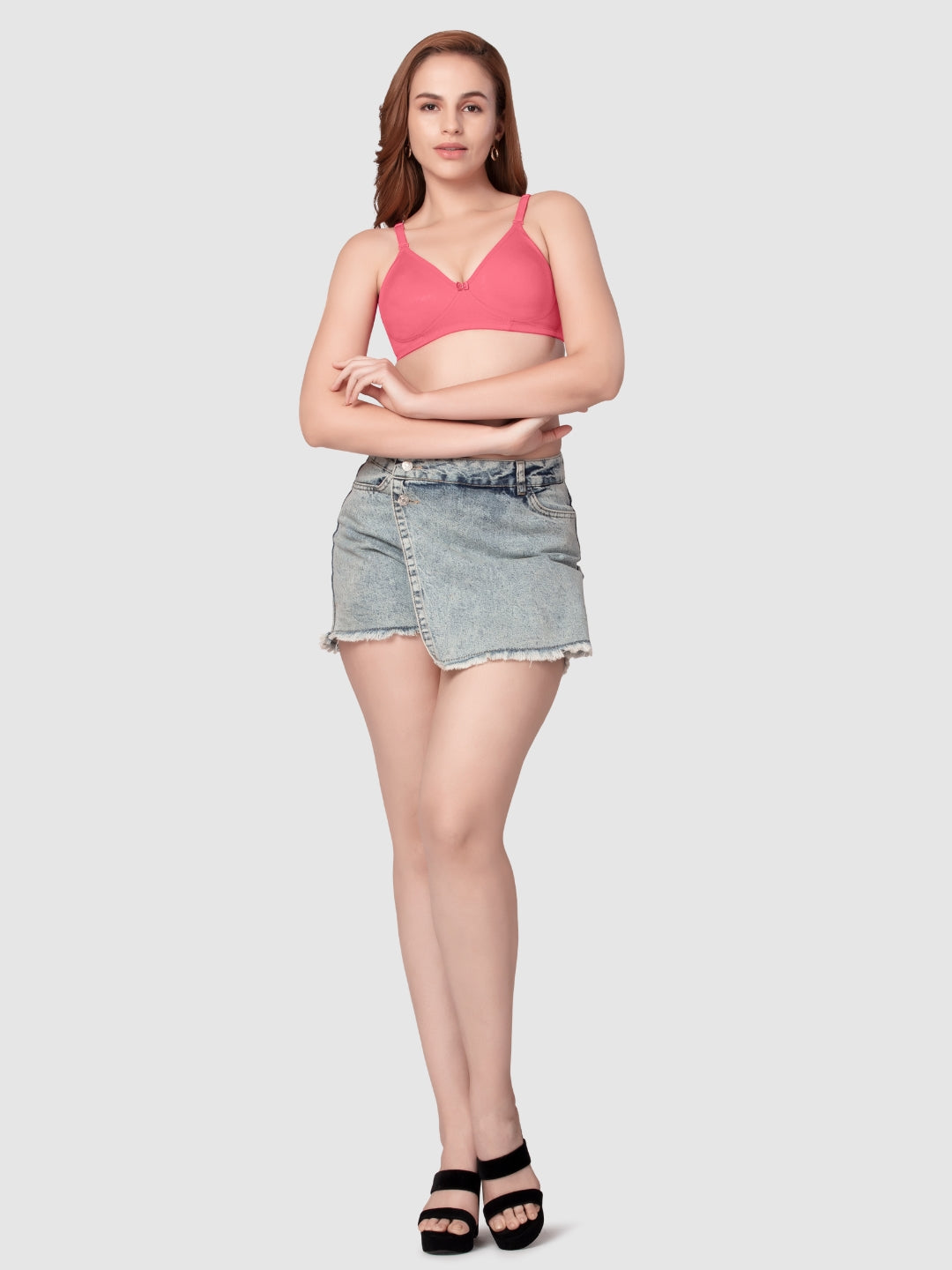 Daisy Dee Multicolor Non Padded Non Wired Full Coverage Bra Pack of 3 - ESPRIT_3PK_BLACK/CARROT/D MAROON