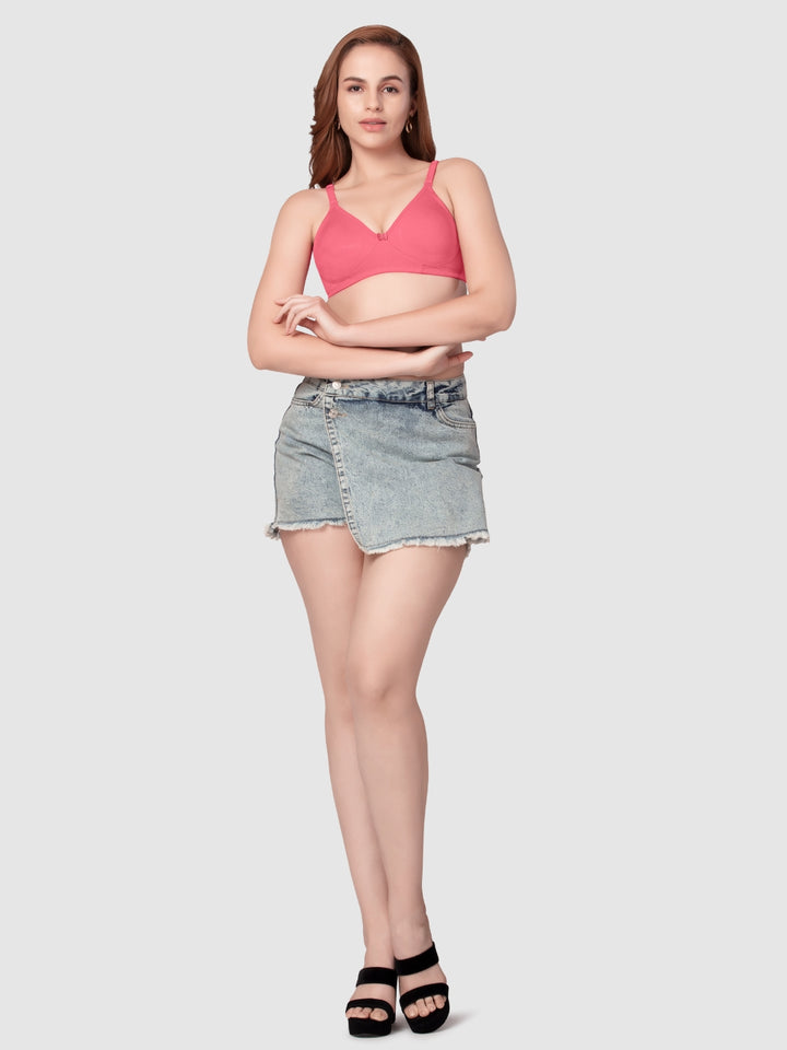 Daisy Dee Multicolor Non Padded Non Wired Full Coverage Bra Pack of 3 - ESPRIT_3PK_BLACK/CARROT/D MAROON