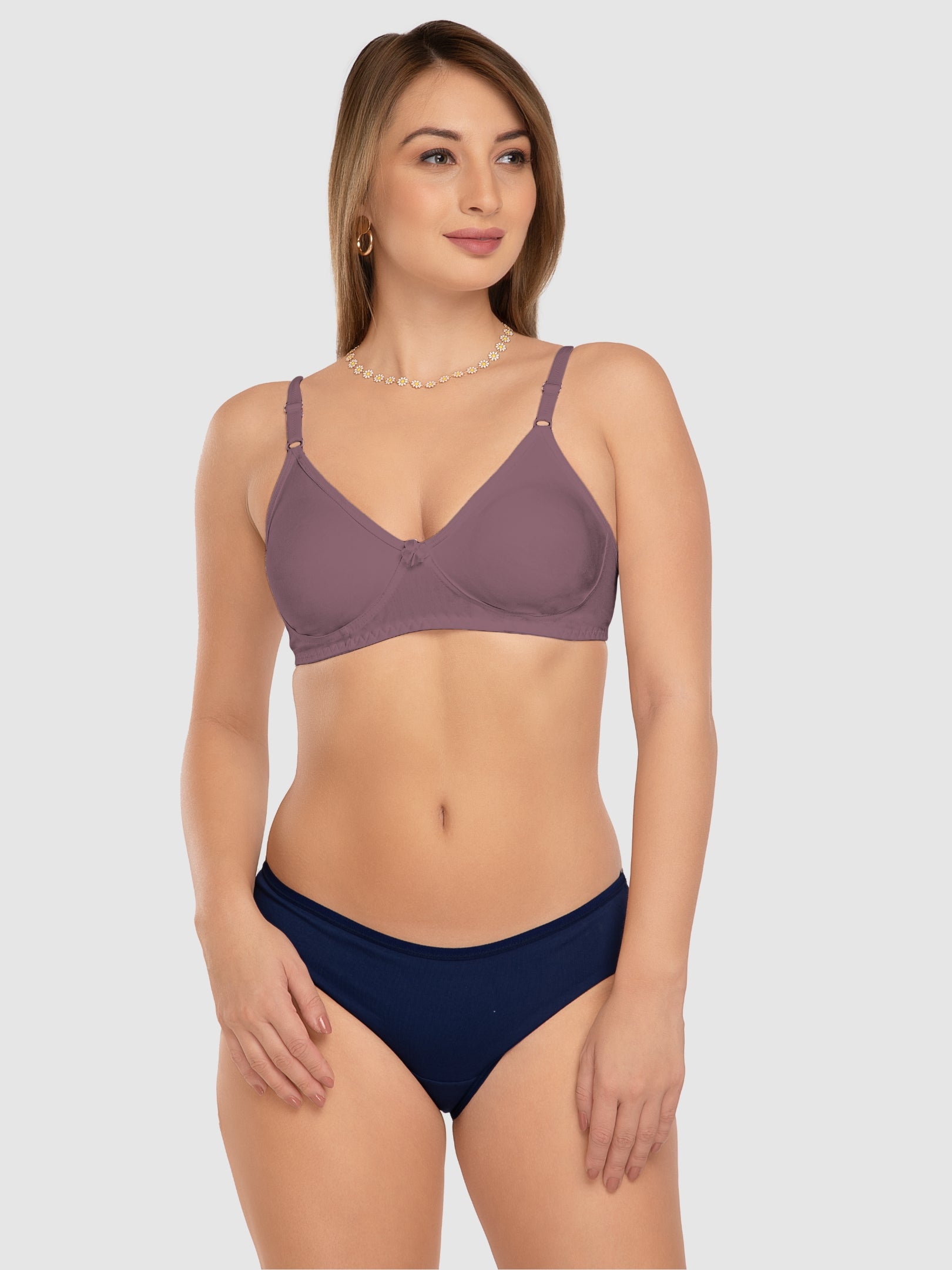 Daisy Dee Berry Non Padded Non Wired Full Coverage Bra - NLBLA-Berry