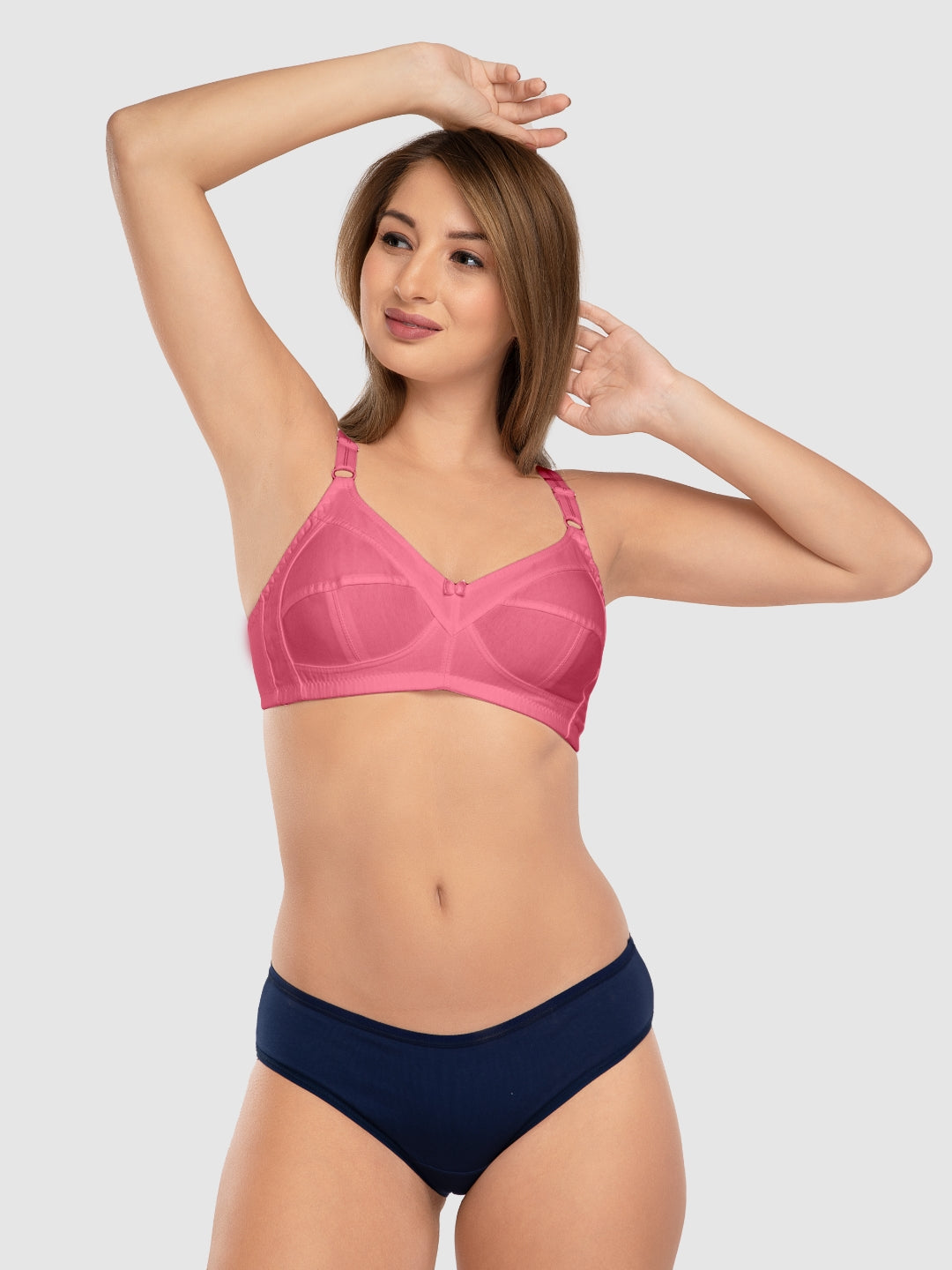 Daisy Dee Salmon Pink Non Padded Non Wired Full Coverage Bra - NSHPU-Salmon Pink