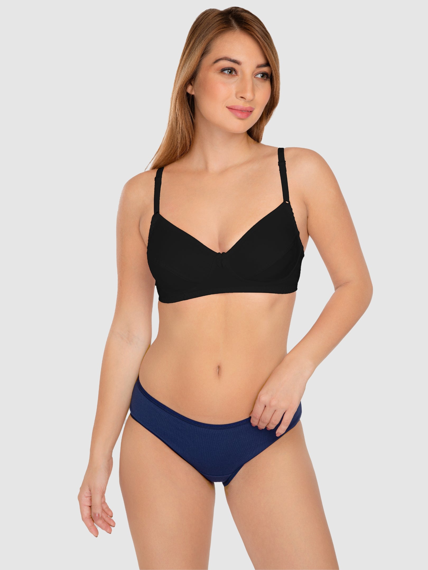 Daisy Dee Black Non Padded Non Wired Full Coverage Bra NCLBR-Black