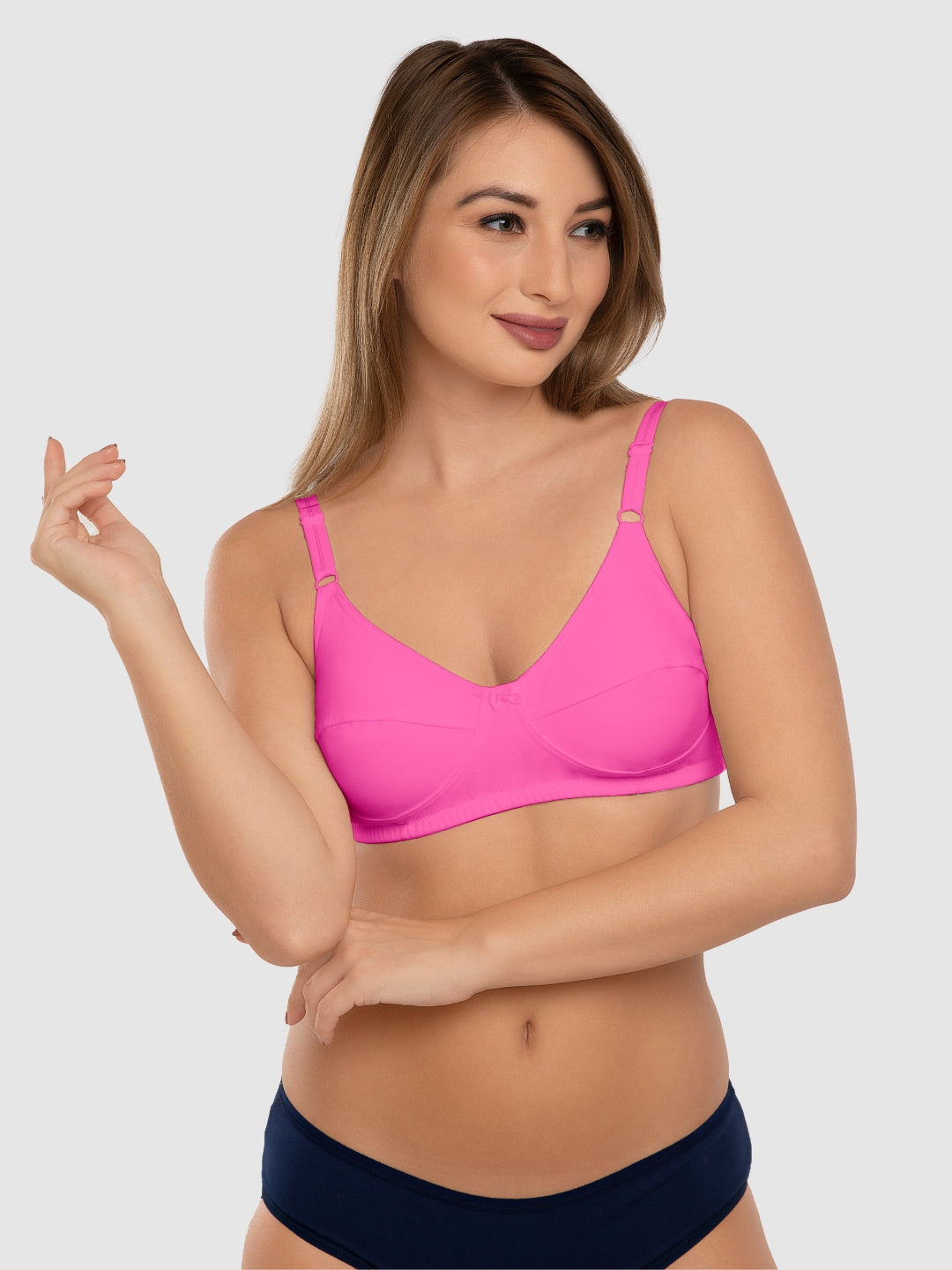 Daisy Dee Salmon Pink Non Padded Non Wired Full Coverage Bra - NSHTL-Salmon Pink