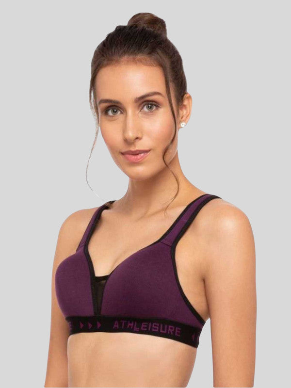 Lovable Wine Padded Non Wired Full Coverage Bra - YUTH BRA-PU
