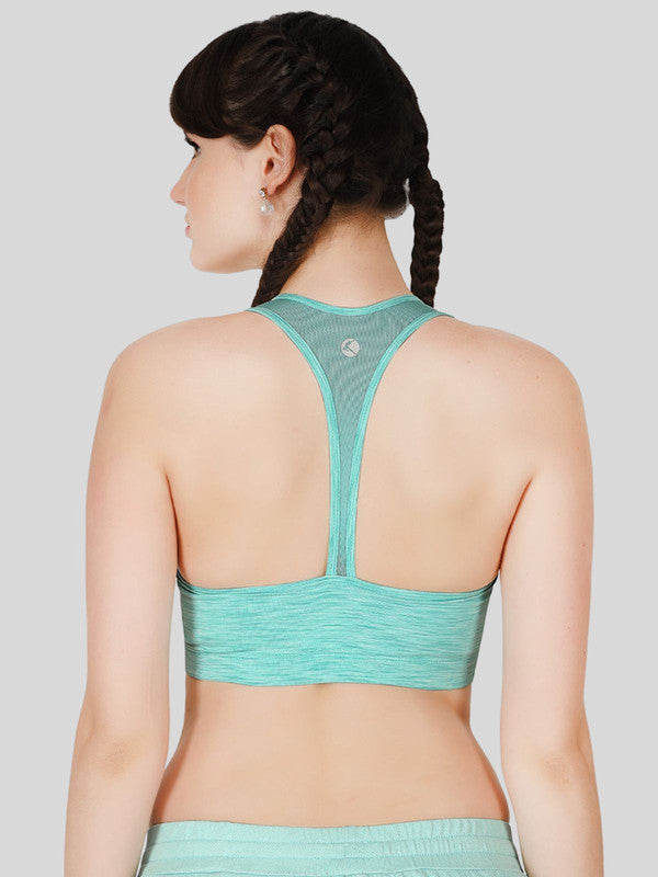 Lovable Green Padded Non Wired Full Coverage Sports Bra - MANTRA BRA FW-4W-GN