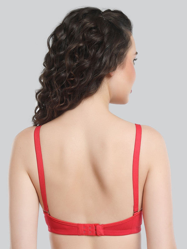 Lovable Prime Red Padded Non Wired Full Coverage Bra LE-236-Prime Red