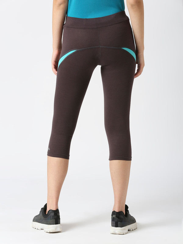 Women Dark Grey Solid Capri-MAXFIT IMPACT CAPRI-DG