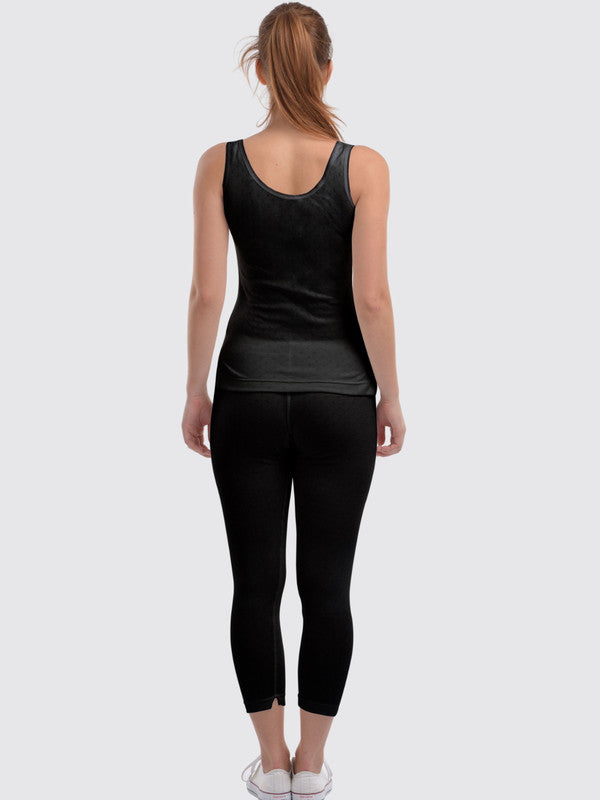 Women Black Solid Thermal-Lower L/LOWER_BK