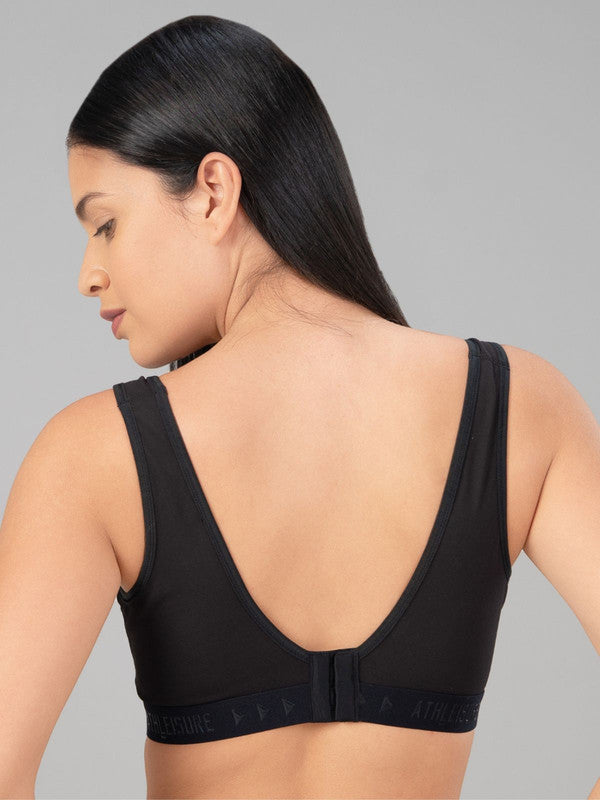 Lovable Black Padded Non Wired Full Coverage Bra - ENERGY BRA-BK