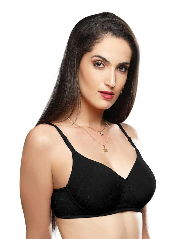 Lovable Black Padded Non Wired Full Coverage Bra SPICE-28-Black-Lovable India