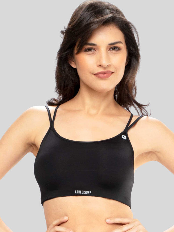 Lovable Black Non Padded Non Wired Full Coverage Bra - LTE SPORTS BRA-Black
