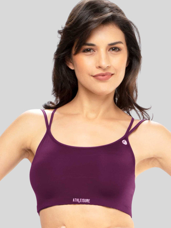 Lovable Wine Non Padded Non Wired Full Coverage Bra - LTE SPORTS BRA-Wine