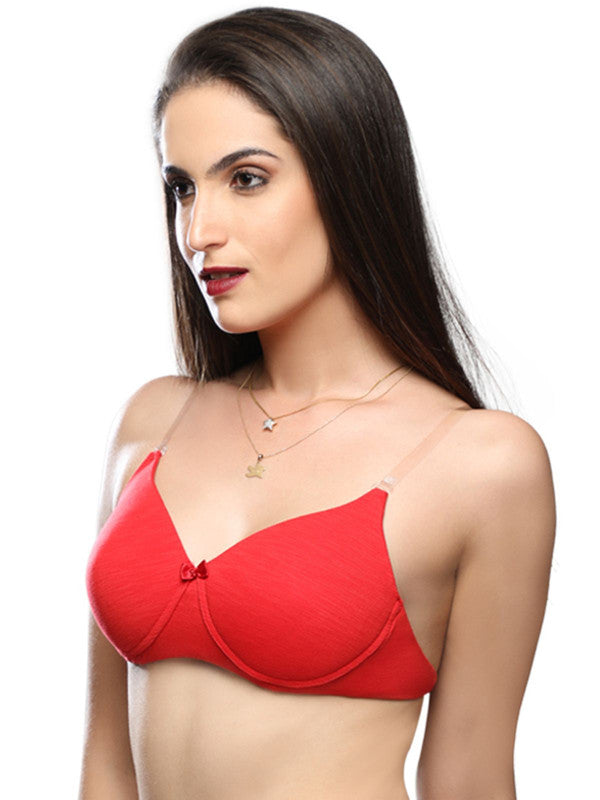 Lovable Red Padded Non Wired Full Coverage Bra LBC-03_Red