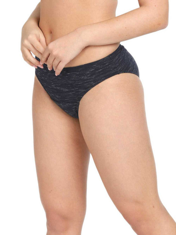 Women Navy Solid Bikini Panty PREMIUM PANTIES_DENIM-Lovable India