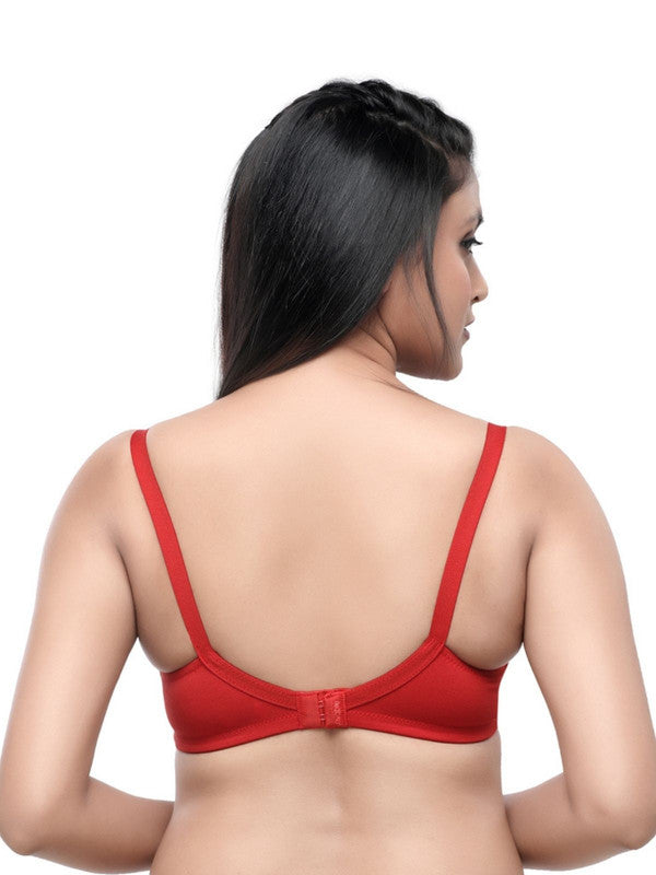 Lovable Red Non Padded Non Wired Full Coverage Bra - COMFYST Prime-Red