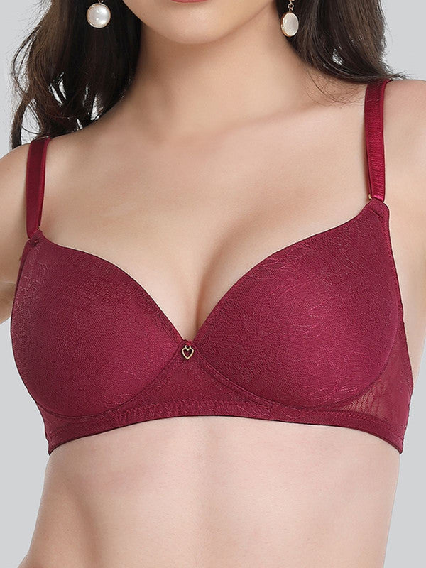 Lovable Raspberry Padded Non Wired 3/4th Coverage Bra LE-224-Raspberry-Lovable India