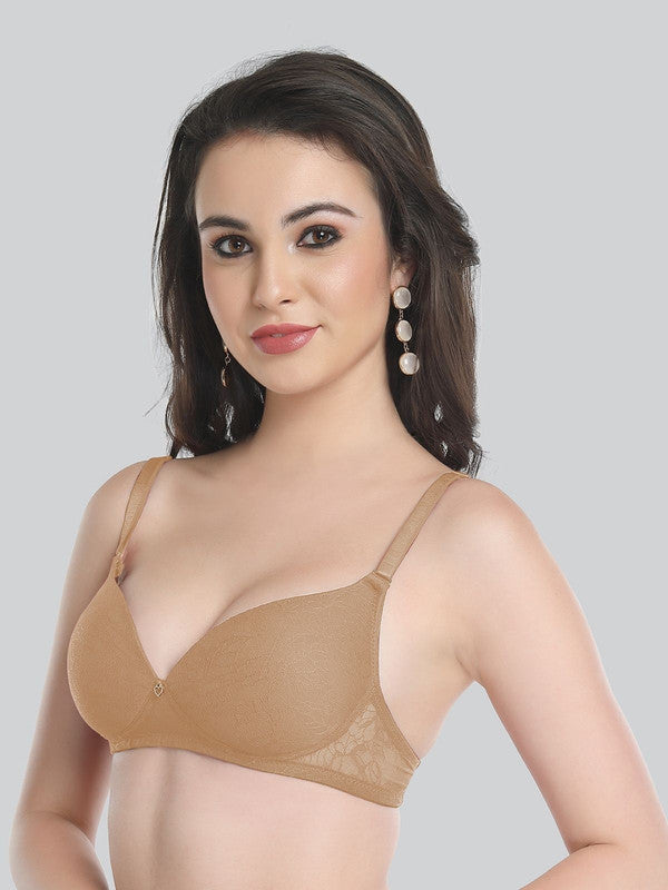 Lovable Skin Padded Non Wired 3/4th Coverage Bra LE-224-Skin-Lovable India