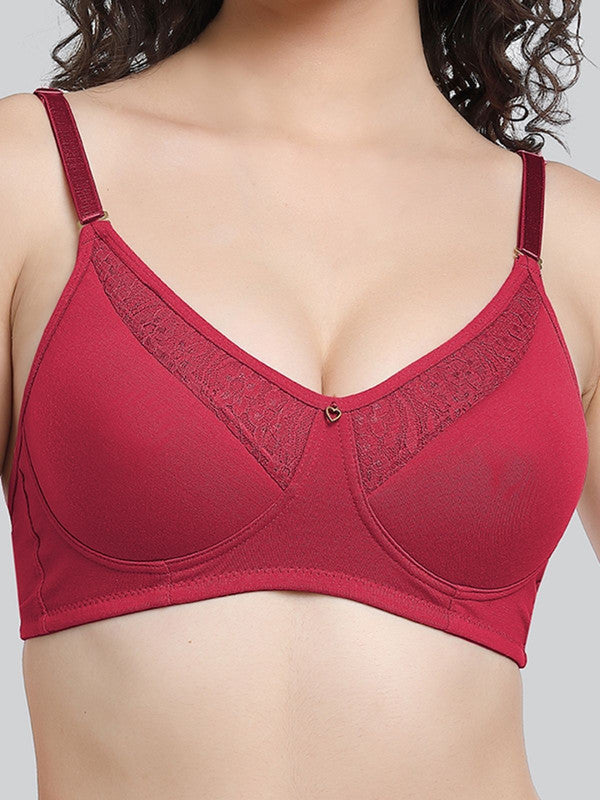 Lovable L. Maroon Padded Non Wired Full Coverage Bra LE-225-L. Maroon