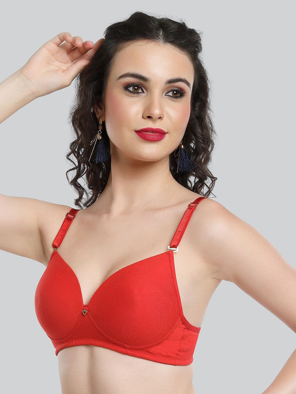 Lovable Brilliant-Red Padded Non Wired 3/4th Coverage Bra LE-227-Brilliant-Red-Lovable India