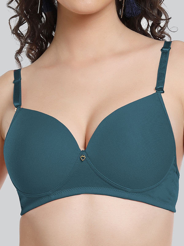 Lovable Electric-Blue Padded Non Wired Full Coverage Bra LE-227-Electric-Blue