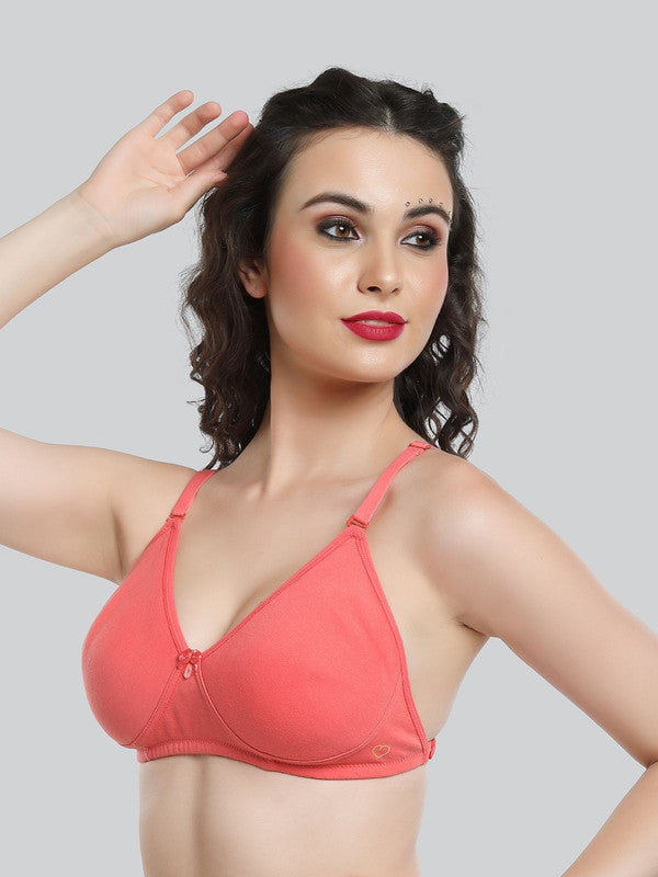 Lovable Carrot Non Padded Non Wired Full Coverage Bra LE-230-Carrot-Lovable India