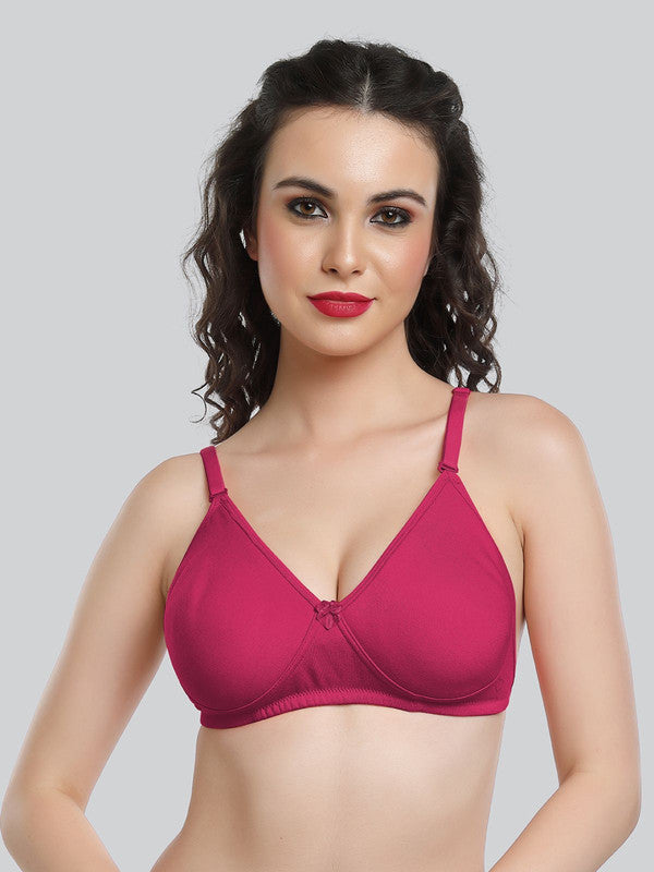 Lovable Raspberry Non Padded Non Wired Full Coverage Bra LE-230-Raspberry-Lovable India