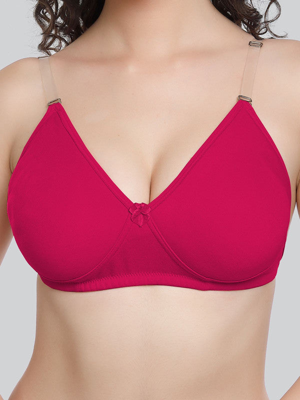 Lovable Raspberry Non Padded Non Wired Full Coverage Bra LE-230-Raspberry