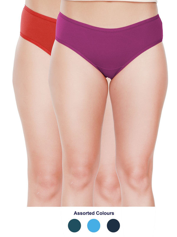 Women Assorted Solid Hipster Panty - (Pack of 2)  LEP-2023-ASSORTED
