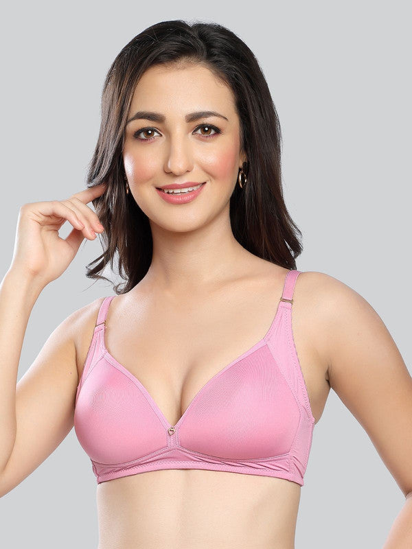 Lovable Fuchsia Pink Padded Non Wired Full Coverage Bra LE-234-Fuchsia Pink