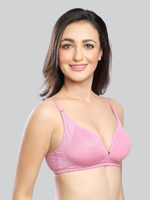 Lovable Fuschia Pink Padded Non Wired Full Coverage Bra LE-234-Fuchsia Pink-Lovable India
