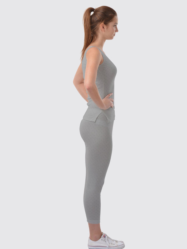 Women Hither grey Solid Thermal-Lower L/LOWER_Grey