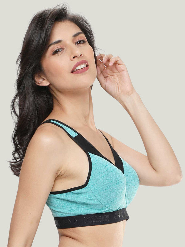 Lovable Green Padded Non Wired Full Coverage Bra - ADVAITA SPORTS BRA-SLM-GN