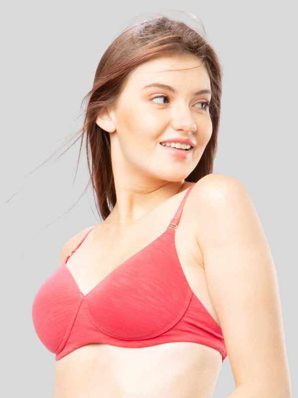 Lovable Watermelon Pink Padded Non Wired Full Coverage Bra - LBC-05-WP