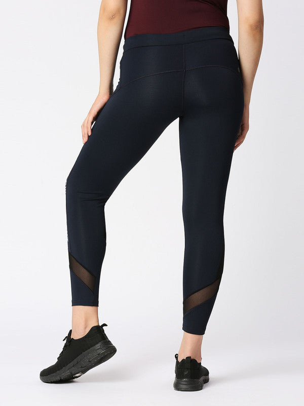 Women Navy Blue Solid Track Pants & Joggers RUN TIME TRACK- NY