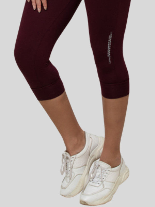 Women Wine Solid CAPRIS - RECOVER TIGHTS-WN