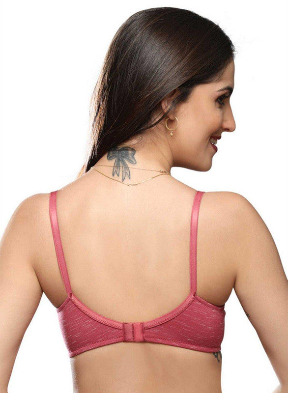 Lovable Peal-Red Padded Non Wired Full Coverage Bra SPICE-28-Peal-Red