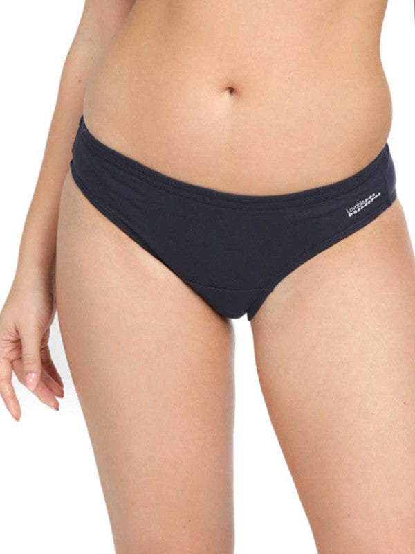 Women Navy Solid Bikini Panty PREMIUM PANTIES_NAVY-Lovable India
